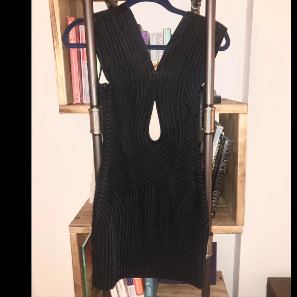 Bebe Kardashian Collection ribbed black dress XXS